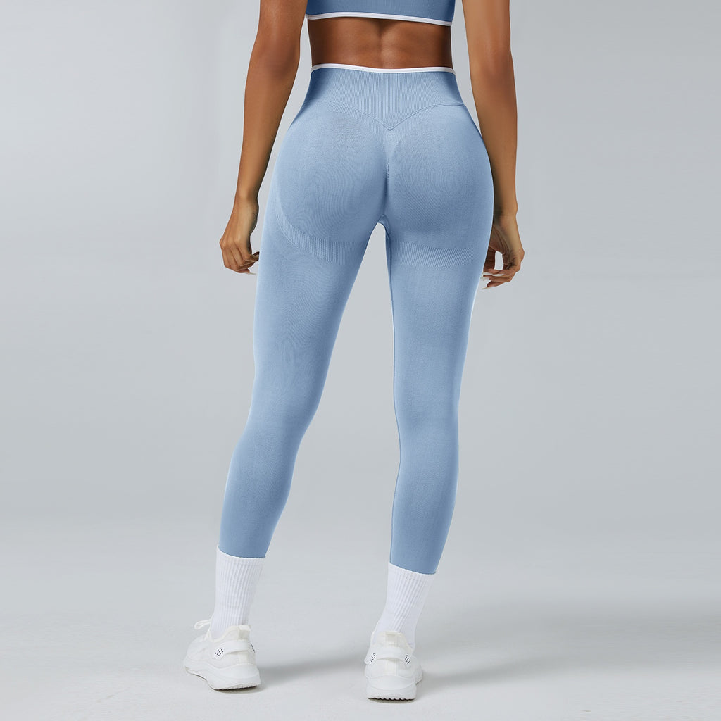 Seamless Knitted Tight High Waist Quick-drying Sports Yoga Pants
