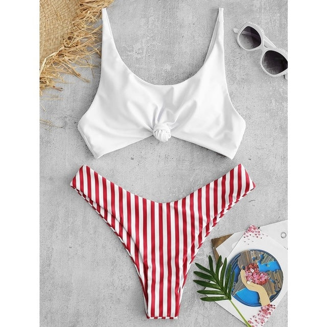 Ladies Swimwear Bikini Printed Swimsuit Thong