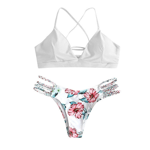 Ladies Swimwear Bikini Printed Swimsuit Thong