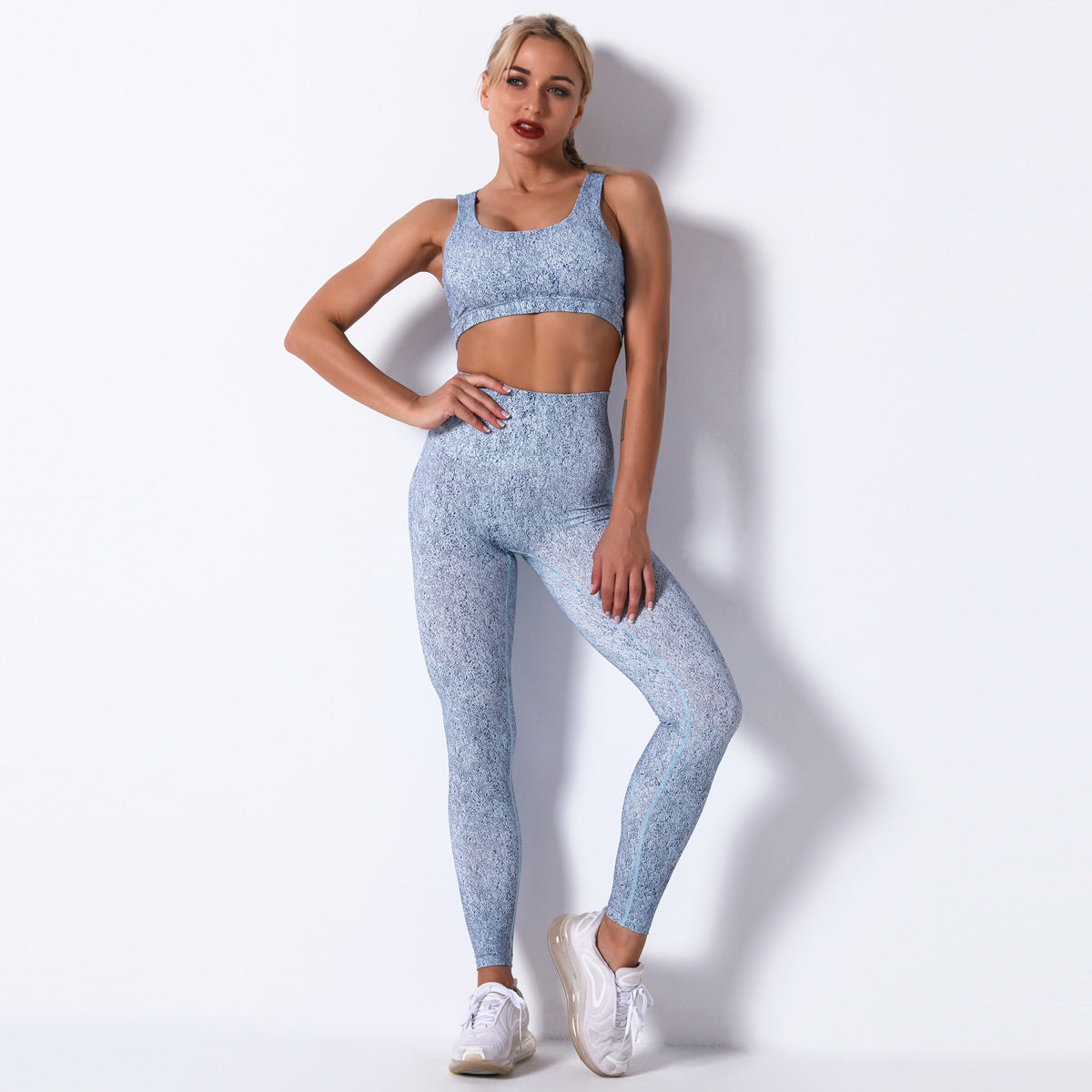 New fashion Women Sexy Buttock Print Yoga Suit