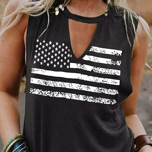 European And American Versatile Loose Outerwear Racerback Tank Top Women