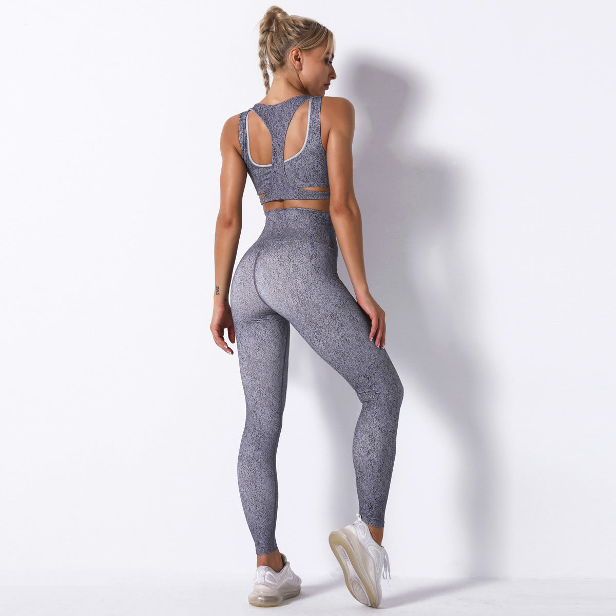 New fashion Women Sexy Buttock Print Yoga Suit