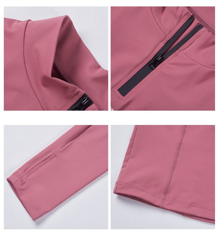 Women's Half-zip Fitness Clothes In Autumn And Winter