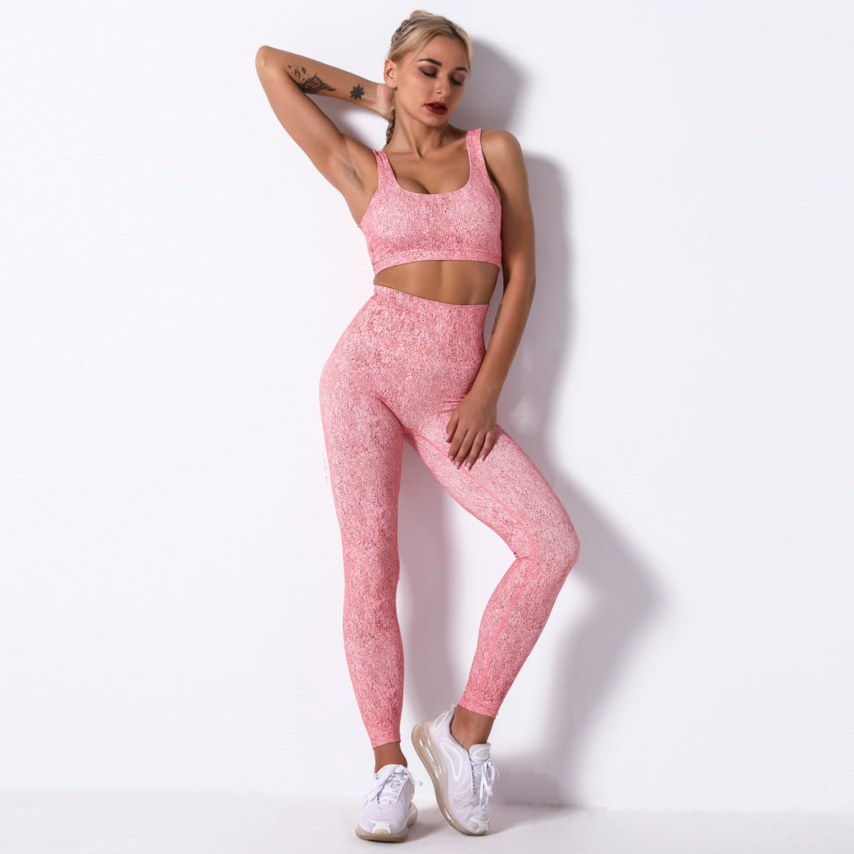 New fashion Women Sexy Buttock Print Yoga Suit