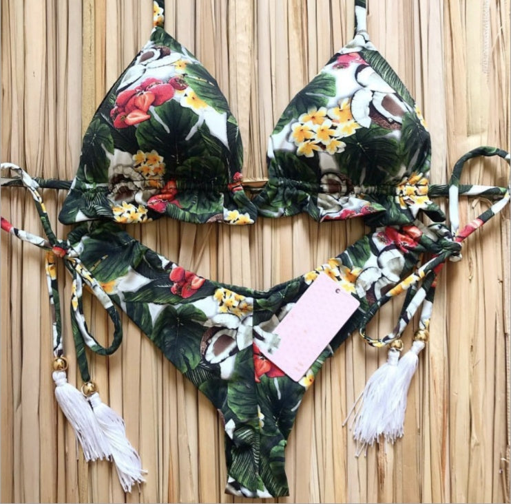 Printed new tie swimwear