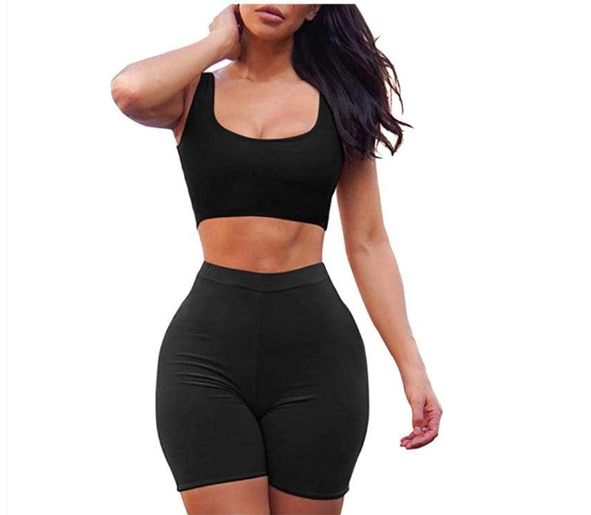 Commuter Sleeveless Tank Top Shorts Two-piece Suit