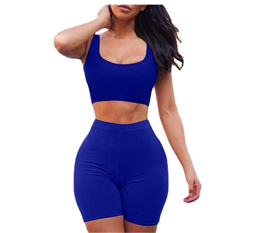 Commuter Sleeveless Tank Top Shorts Two-piece Suit