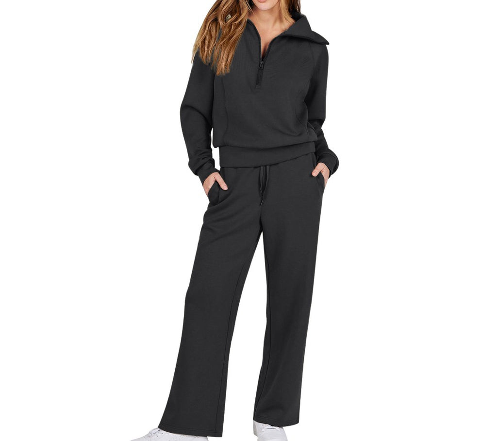 Casual Suit Solid Color Stitching Women's Clothing