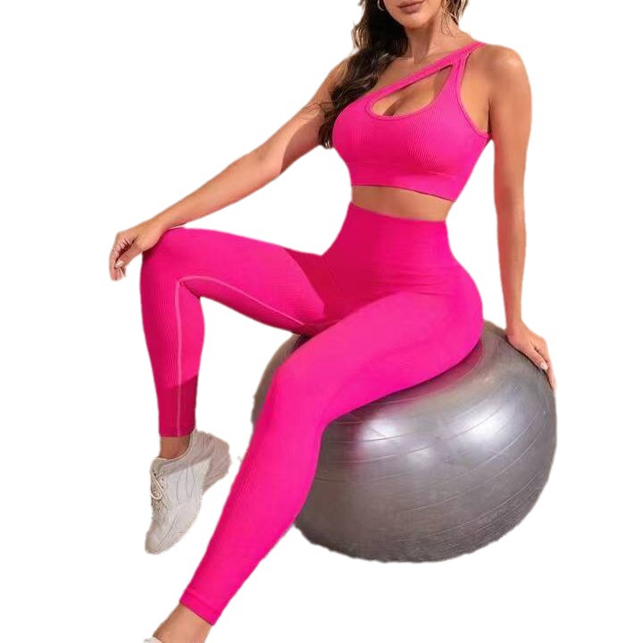 Thread Seamless Yoga Clothes Bra Set Women