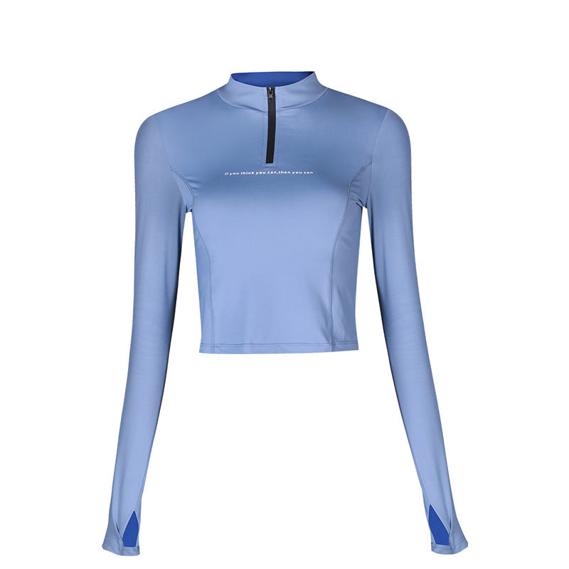 Women's Half-zip Fitness Clothes In Autumn And Winter