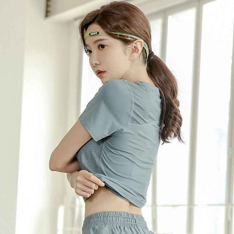 Summer Fitness Clothes Sports Quick-drying Running Short Sleeves