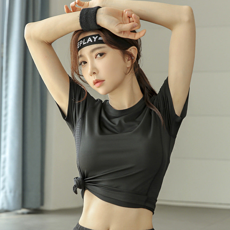 Summer Fitness Clothes Sports Quick-drying Running Short Sleeves