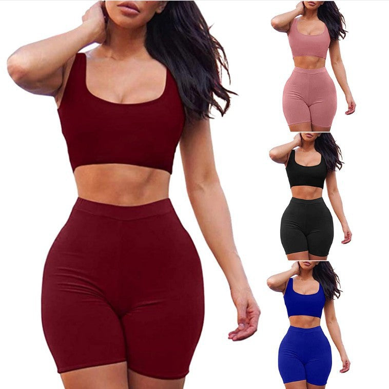 Commuter Sleeveless Tank Top Shorts Two-piece Suit
