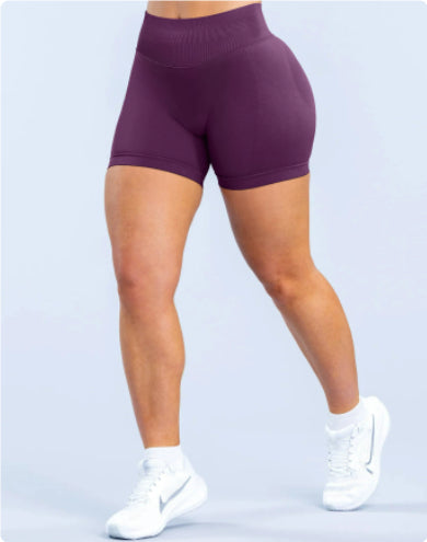 High Elastic Matte Nylon Seamless Low Waist Shorts Fitness Yoga Shorts