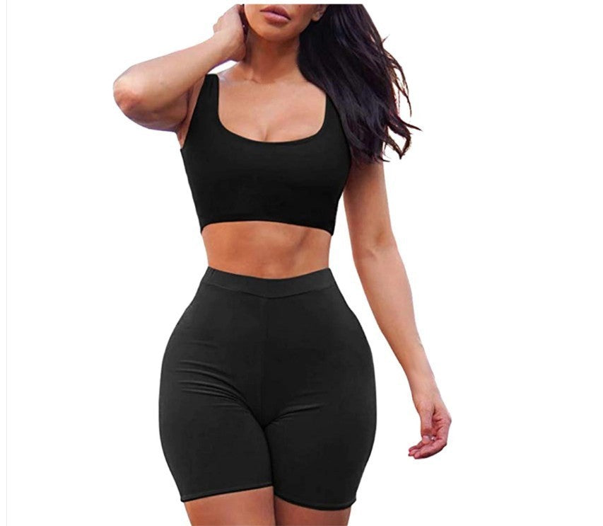 Commuter Sleeveless Tank Top Shorts Two-piece Suit