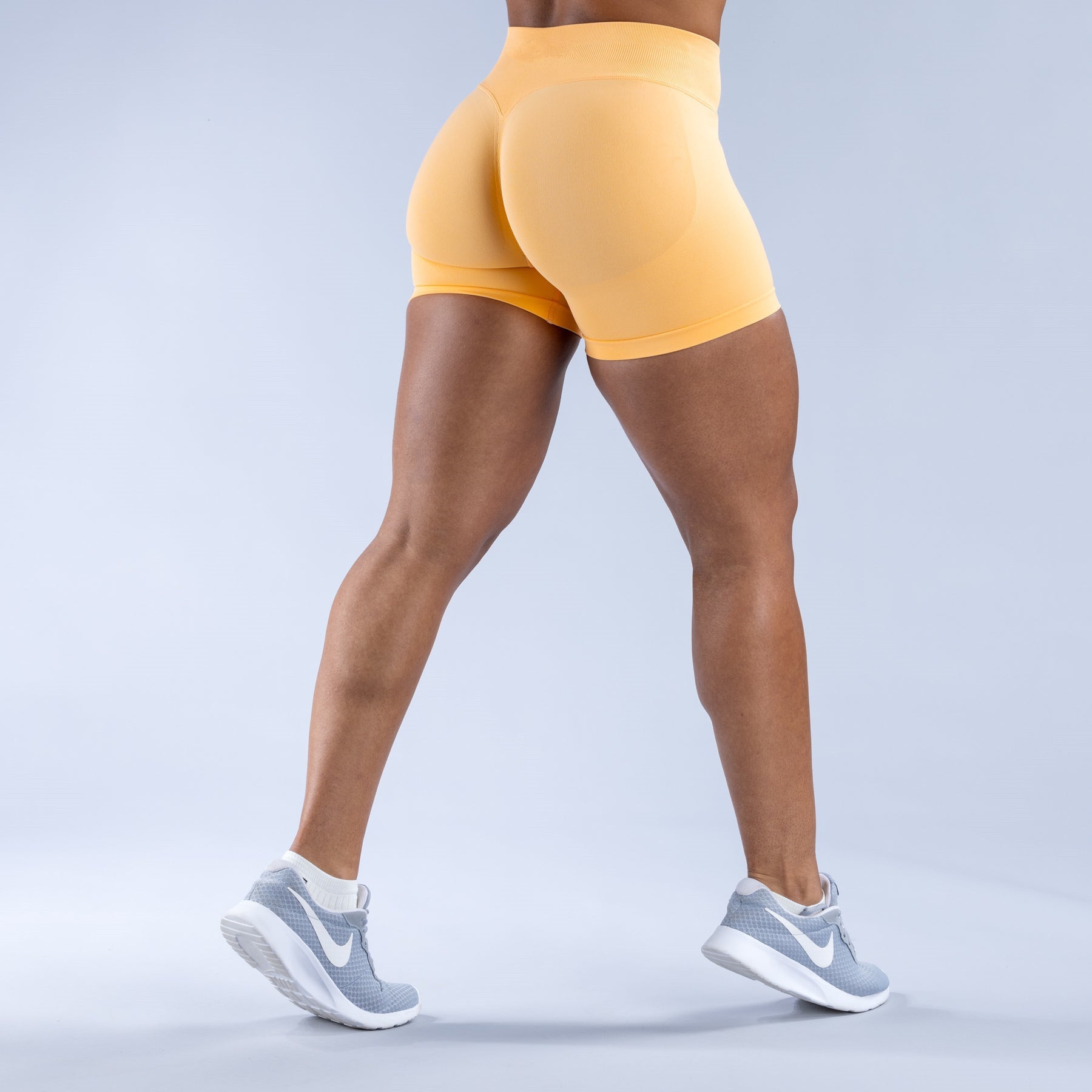 High Elastic Matte Nylon Seamless Low Waist Shorts Fitness Yoga Shorts