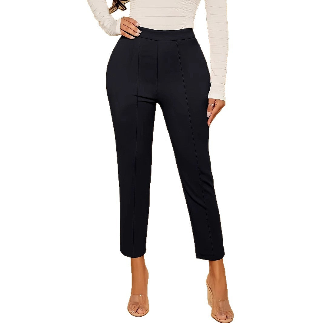 Versatile Comfortable High Waist Slim Casual Trousers