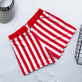 Swimwear Striped Straps Gathered Together