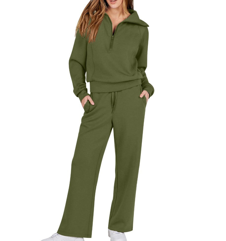 Casual Suit Solid Color Stitching Women's Clothing