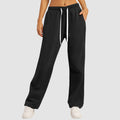 Women's Fleece-Lined Casual Straight-Leg Sports Sweatpants For Fall And Winter